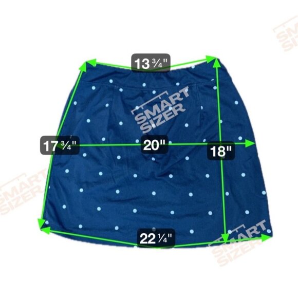 Seg'ments Luxe Skirt Womens Medium Navy Blue Polka Dot Poly Spandex - Picture 3 of 5